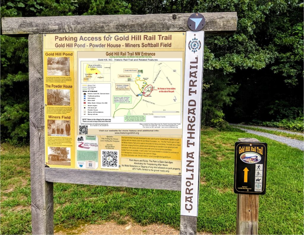 Gold Hill Rail Trail Parking Access. Follow the Black Gold Hill Rail Trail Directional Markers